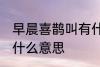 早晨喜鹊叫有什么兆头 早晨喜鹊叫是什么意思