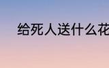 给死人送什么花 给死人送哪些花