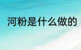 河粉是什么做的 河粉是用什么做的