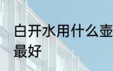 白开水用什么壶最好 白开水用哪种壶最好