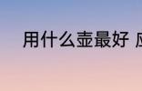 用什么壶最好 应该用什么壶最好