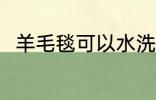 羊毛毯可以水洗吗 羊毛毯能水洗吗