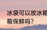 冰袋可以放冰箱保鲜吗? 冰袋能放冰箱保鲜吗?