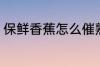 保鲜香蕉怎么催熟 怎么能给香蕉催熟