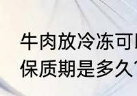 牛肉放冷冻可以放多久 冷冻的牛肉的保质期是多久？
